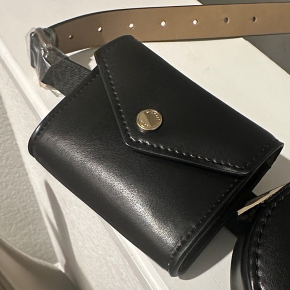 Michael Kors Black Pouch Belt Set